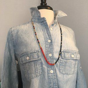 New original design coral & agate and Hematite necklace